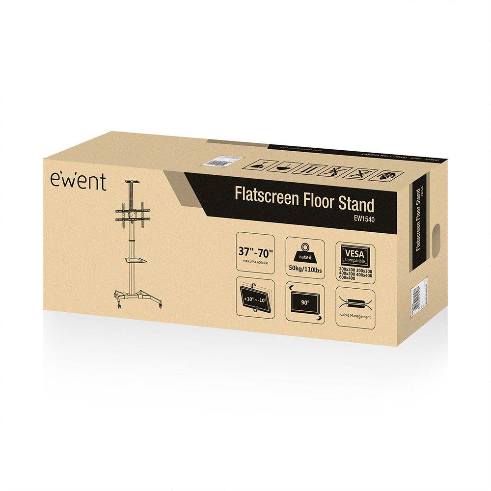 Suporte Móvel de Chão para TV EWENT EW1540 (37"–70" - 50 kg - Preto), miniatura 5