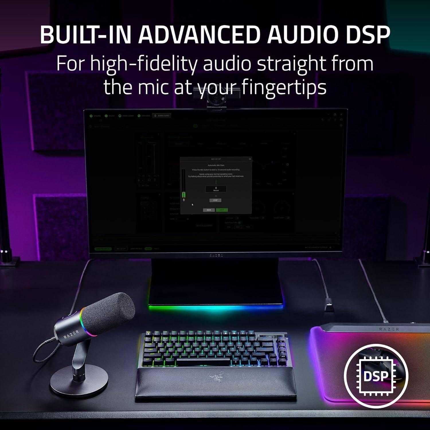 Microfone Dinâmico RAZER Seiren V3 Pro (Microfone dinâmico - Com fios - XLR/USB - Preto), miniatura 4