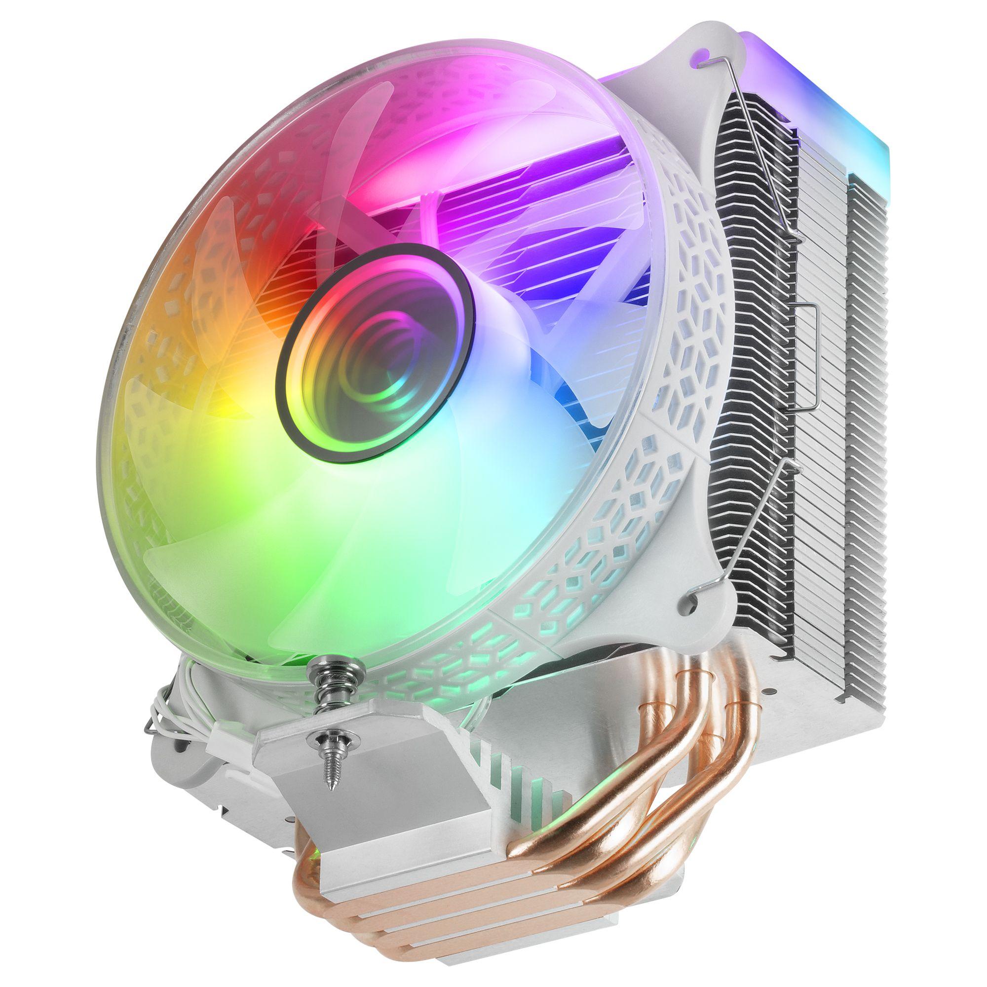 Dissipador CPU MARS GAMING MCPU-VR (120 mm - 1600 RPM - ARGB - Branco), miniatura 5