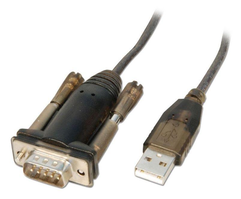 Conversor USB para Série LINDY 42855 (1,5 m - USB Type-A - Cinzento/Transparente)