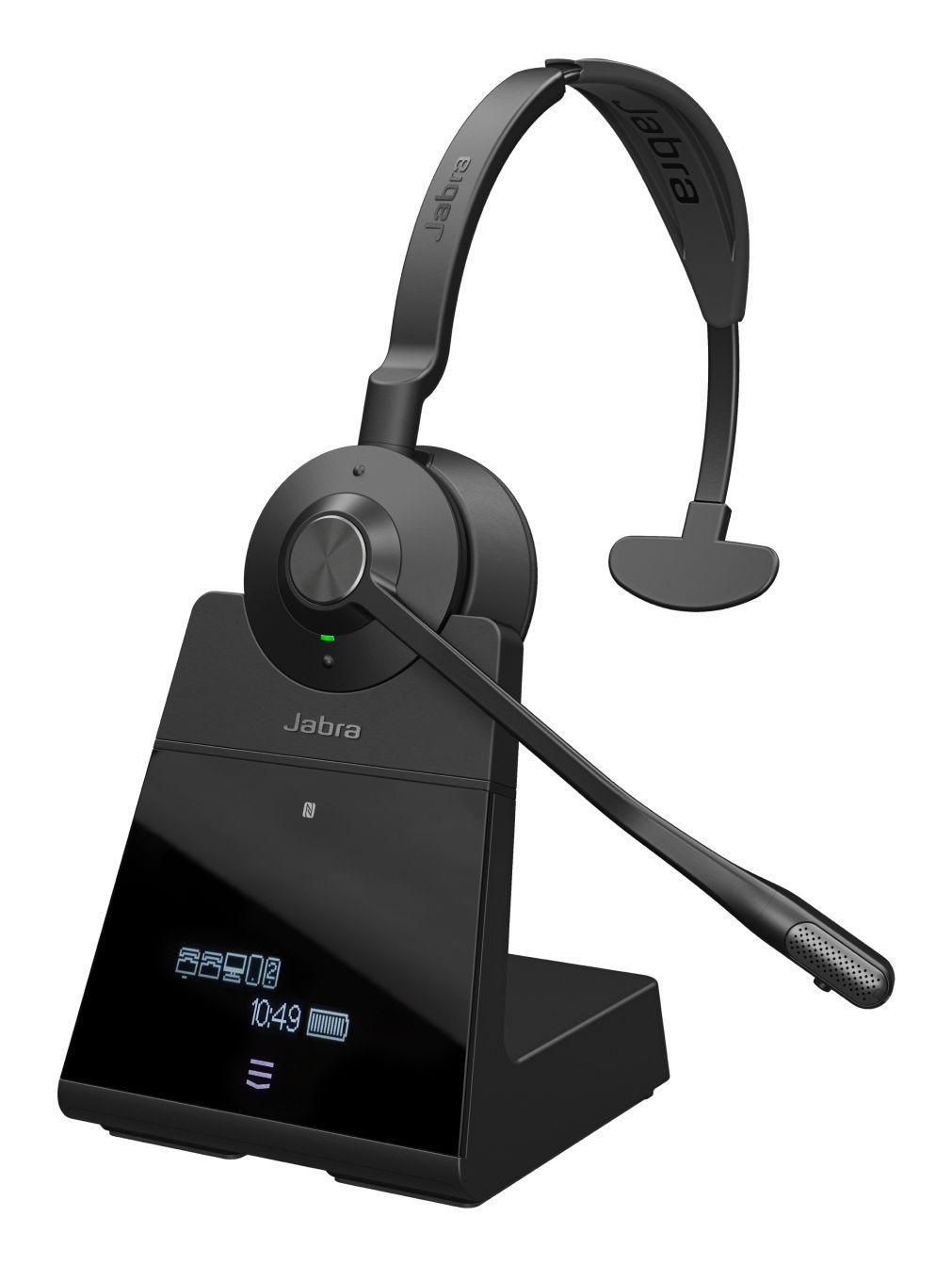 Headset JABRA Engage 75 Mono + Charging Stand (Monofónico - Sem fios - Supra-aural - Preto)