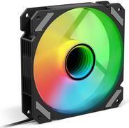 Ventoinha para Caixa de Computador SHARKOON SHARK Mirror RGB PWM (RGB - Preto)