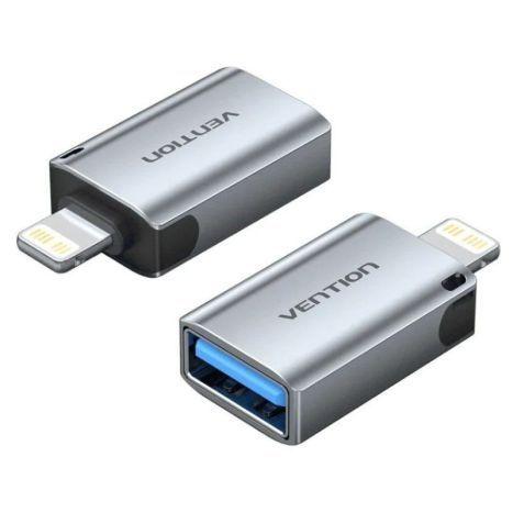 Adaptador OTG USB VENTION CUCH0 (USB 2.0 - USB-A Fêmea para Lightning Macho)