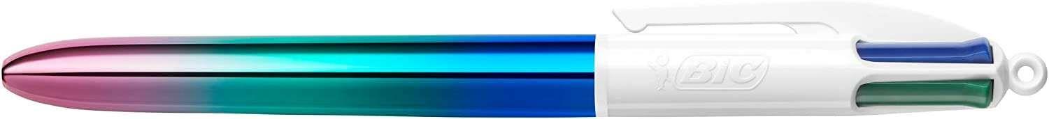 Caneta Esferográfica BIC 4 Colours Gradient (Branco/Degradé Tricolor)