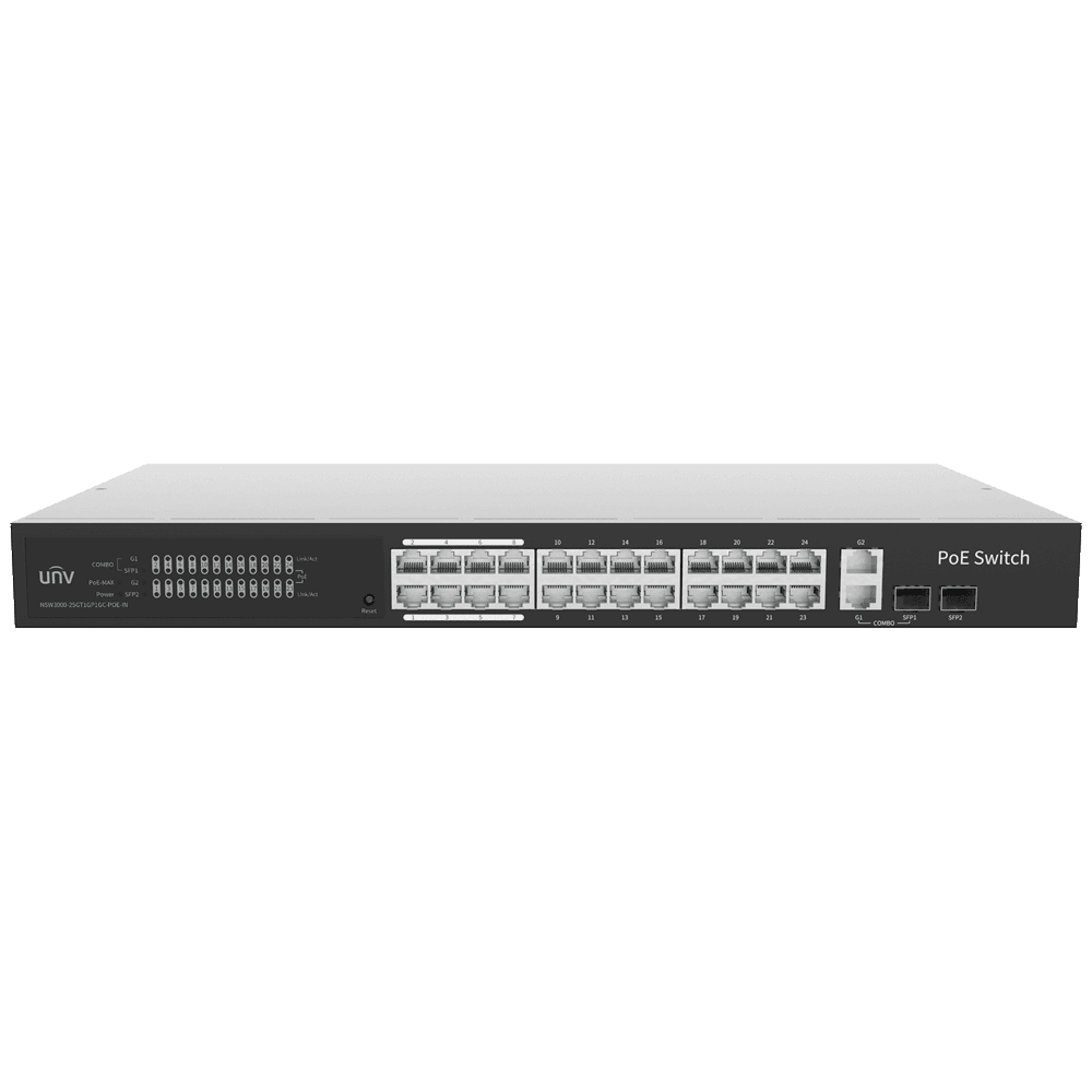 Switch de Rede Gerível UNIVIEW NSW3000-25GT1GP1GC-POE-IN (10/100/1000 Mbps - Rack)