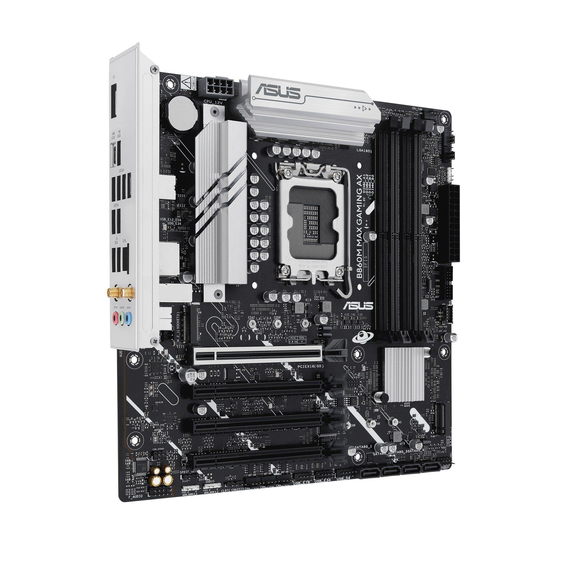 Motherboard ASUS B860M MAX GAMING AX (LGA 1851 - Intel Core Ultra - micro ATX - Cinzento), miniatura 5