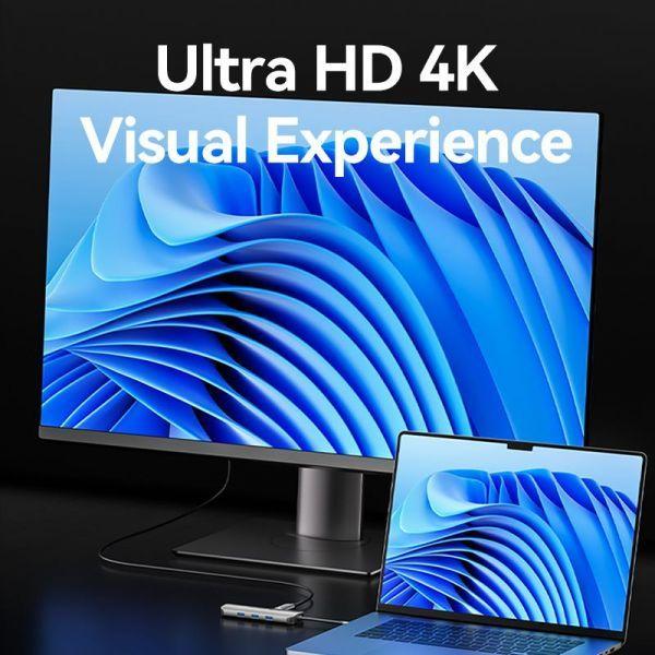 Dock USB-C Multiporta VENTION TQKHB (Prateado), miniatura 4