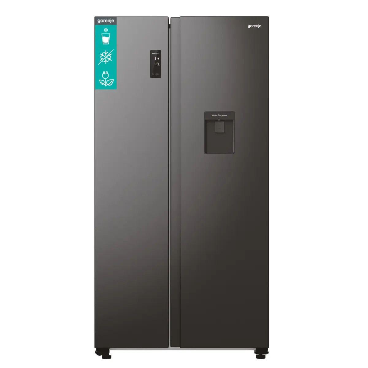 Frigorífico Americano Independente GORENJE NRR9185EABXLWD (547 L - 178,6x91,5x67 cm - 179 cm - Preto/Inox)