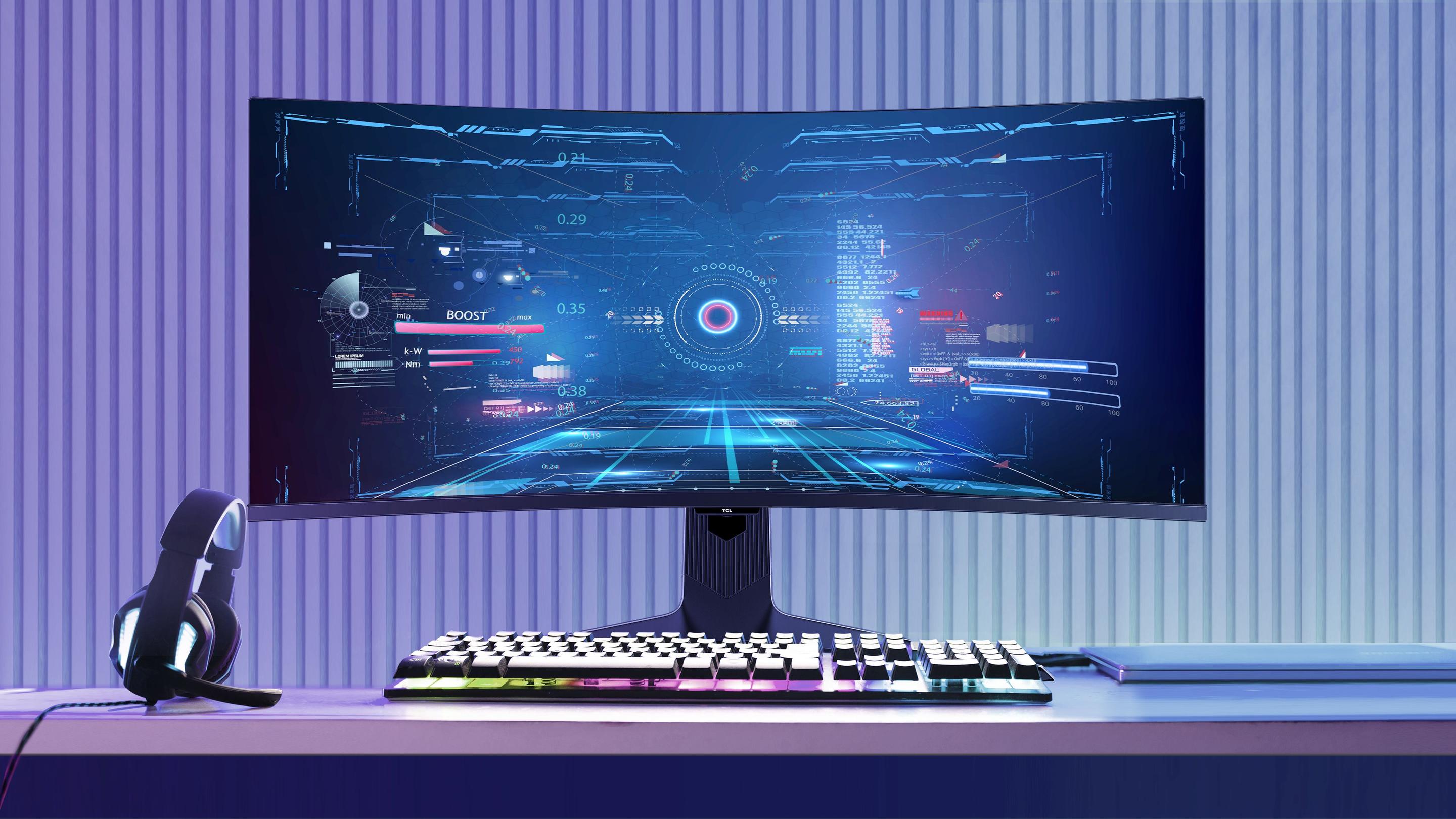 Monitor TCL 34R83Q (37" - Fast VA - 170 Hz - Branco e Preto) — miniatura 2
