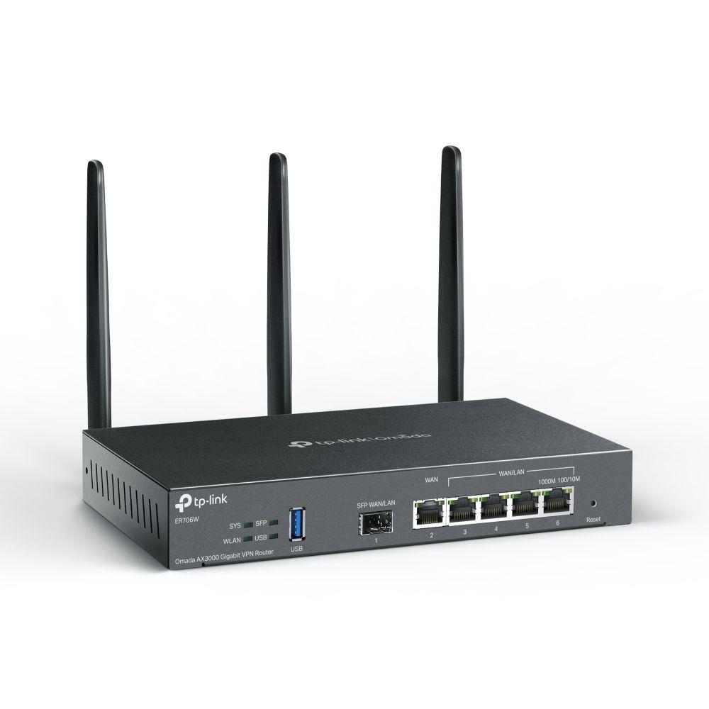Router VPN TP-LINK Omada ER706W (Wi-Fi 6 AX3000 - 3000 Mbit/s - Dupla banda - Preto) — miniatura 2