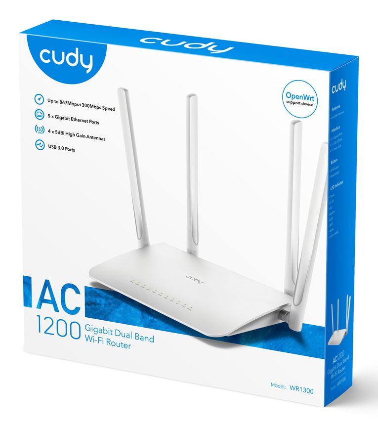 Router CUDY WR1300 (Wi-Fi 5 - 867 Mbit/s - Dual-band - Branco), miniatura 5