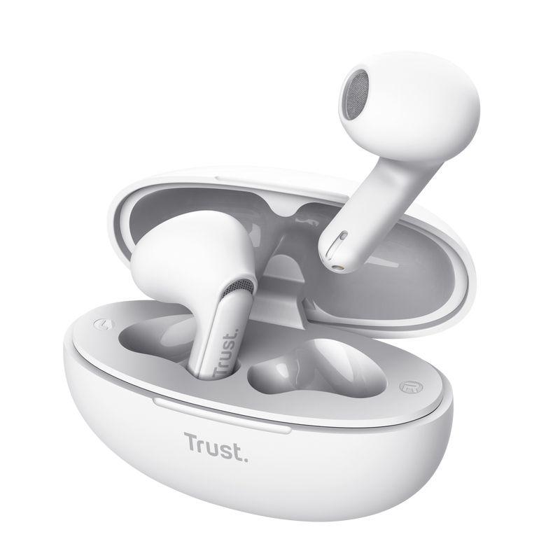 Auscultadores TRUST Yavi ENC (Binaural - True Wireless Stereo - Intra-auditivo - Branco)