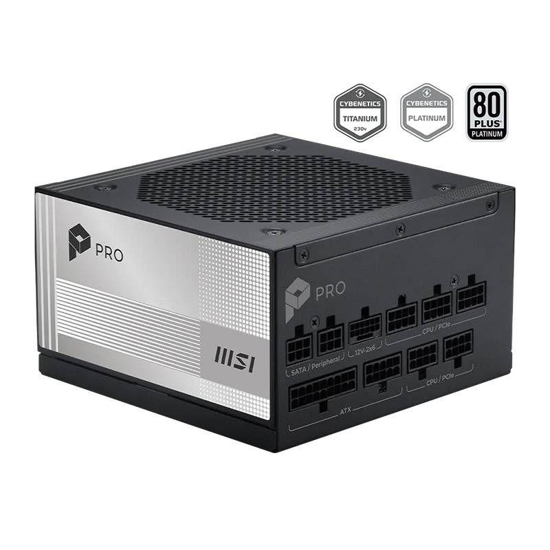Fonte de Alimentação MSI PRO A850PL PCIE5 (ATX - 850 W - 80 PLUS Platinum - Preto), miniatura 2