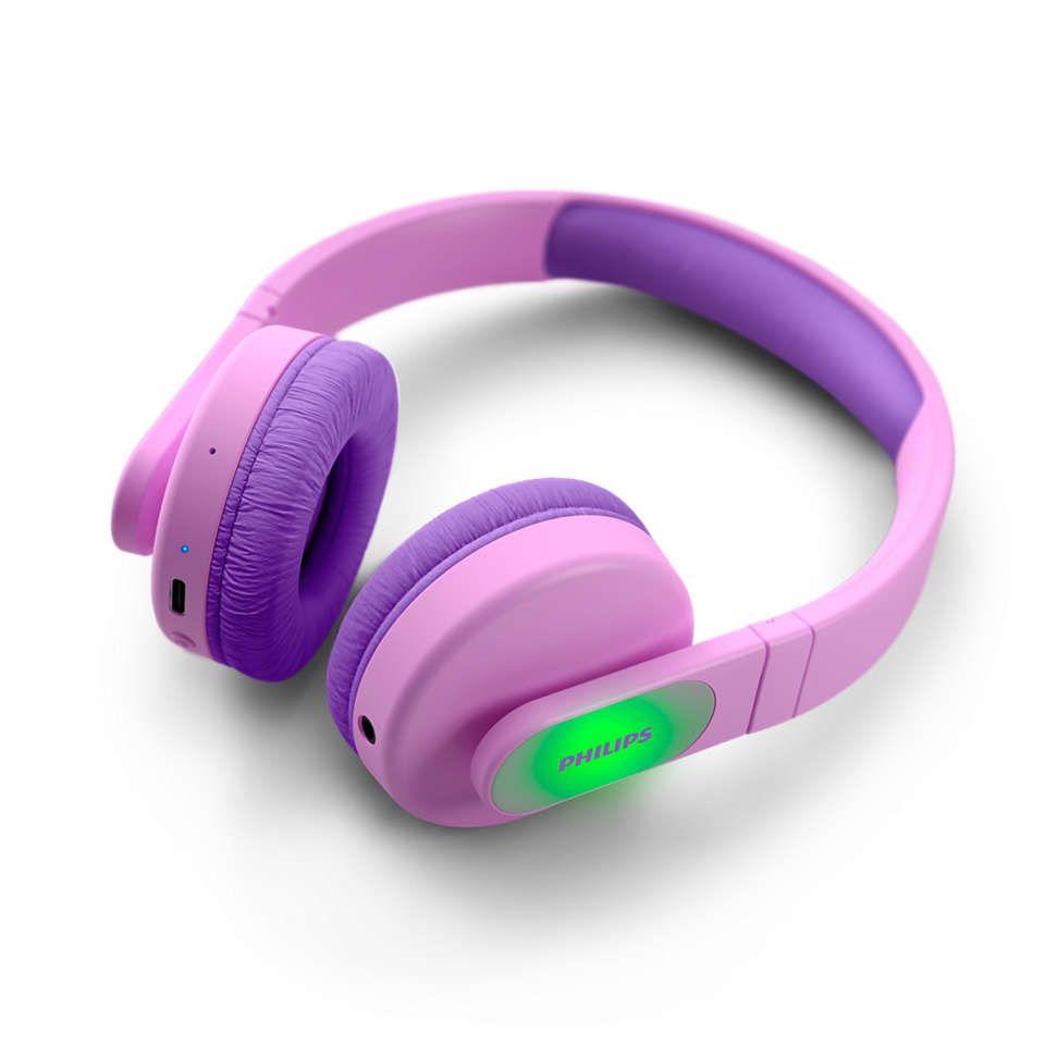 Auscultadores Infantis PHILIPS TAK4206PK/00 (Binaural - Com fios e sem fios - Supra-aural - Rosa)