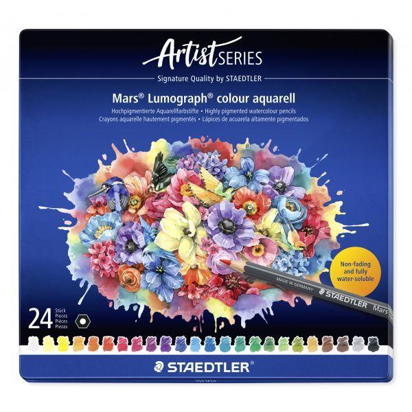 Lápis de Cor Aguareláveis STAEDTLER 104 M24 (Madeira - Cores Sortidas)