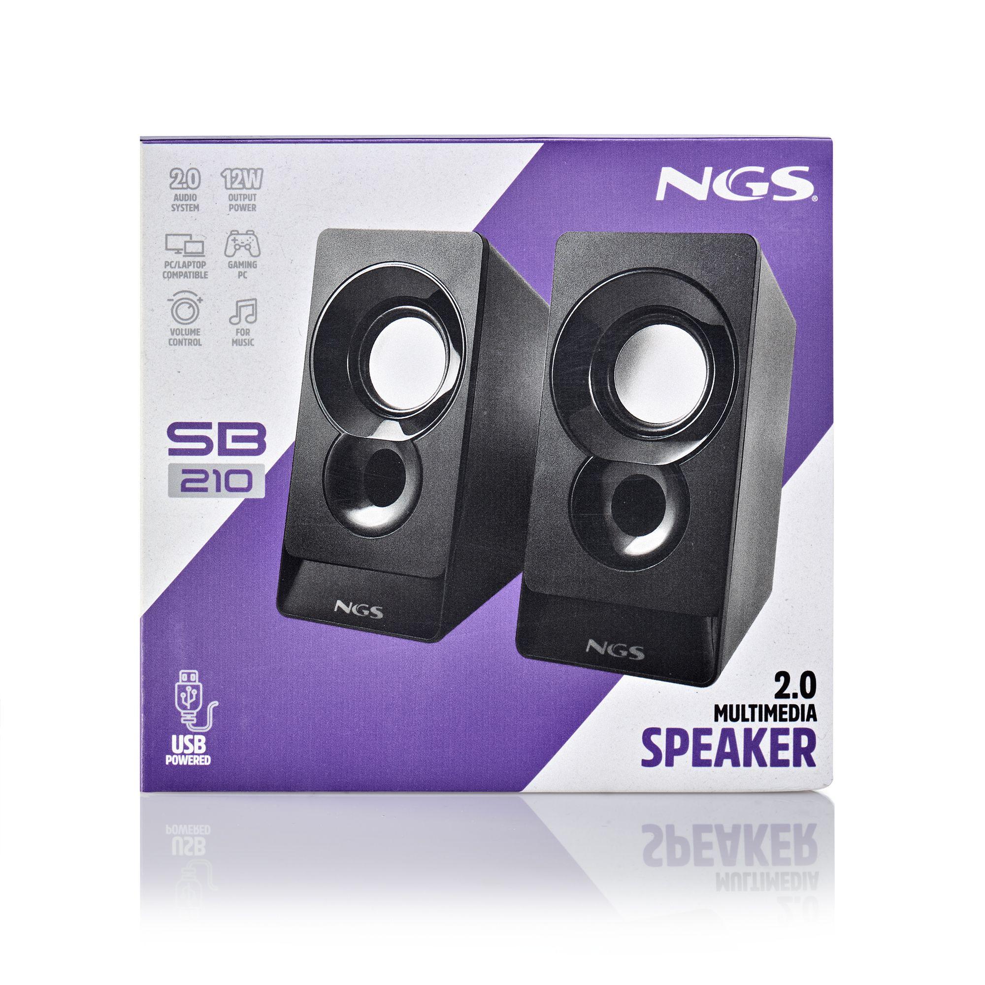 Colunas NGS SB 210 (Com fios - 6 W - 2.0 canais - Preto), miniatura 7
