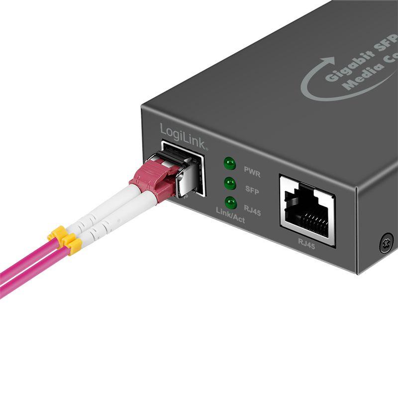 Conversor de Média de Rede LOGILINK NMC001 (1000 Mbit/s - Preto), miniatura 5