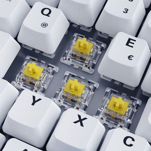 Teclado SHARKOON SGK50 S3 Dye-sub GPRO Yellow DE (Alemão - Gateron Yellow - 75% - Branco), miniatura 3