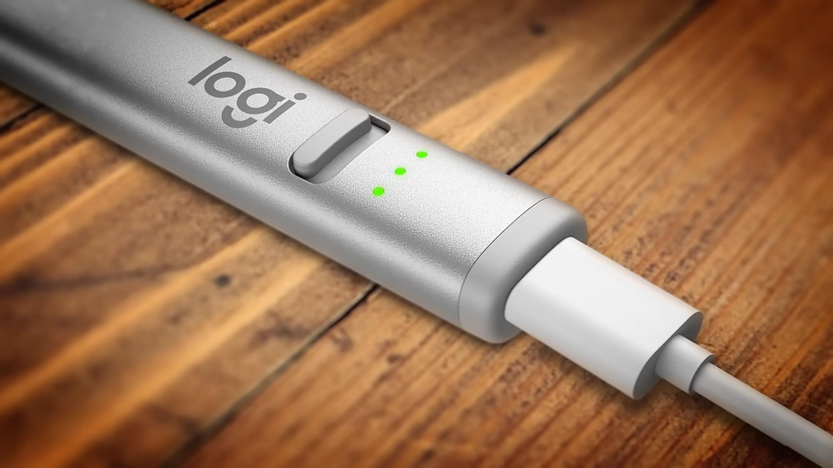 Caneta Digital LOGITECH Crayon USB-C (Sem fios - Apple - Prateado) — miniatura 5