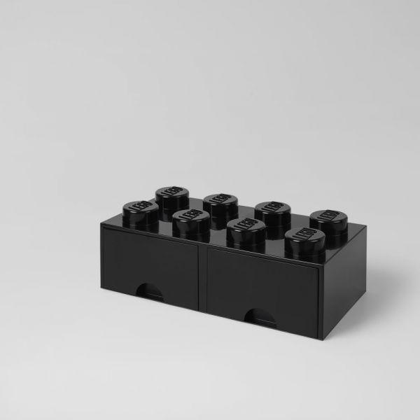LEGO 5006248 Gear Gaveta de Tijolo de Arrumação Negra com 8 espigas, miniatura 2