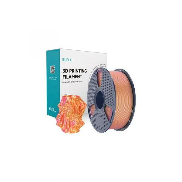 Filamento SUNLU PLA+ Silk DC P Go (Rosa e dourado)