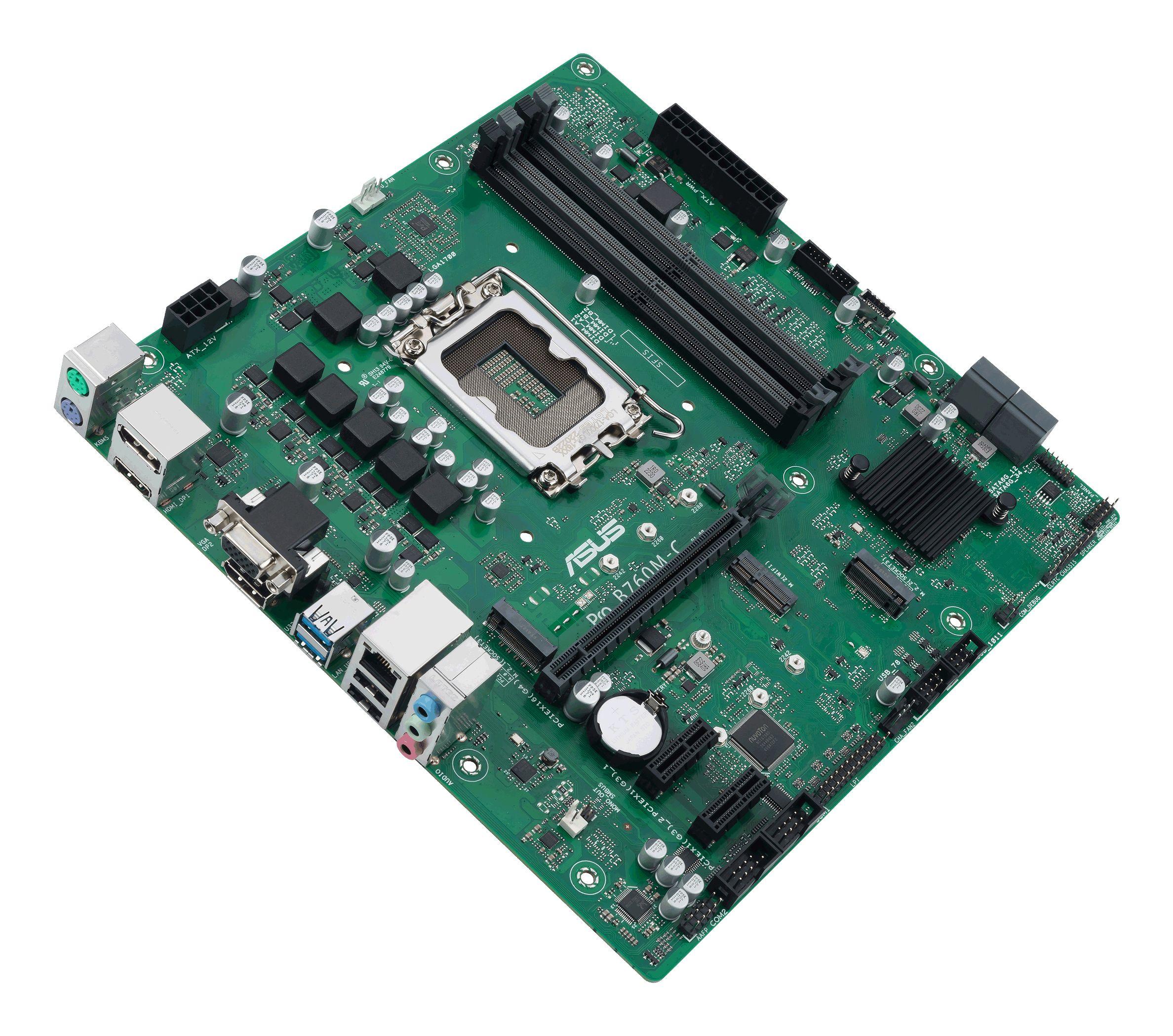 Motherboard ASUS PRO B760M-C-CSM (LGA 1700 - micro ATX - Duplo canal), miniatura 5
