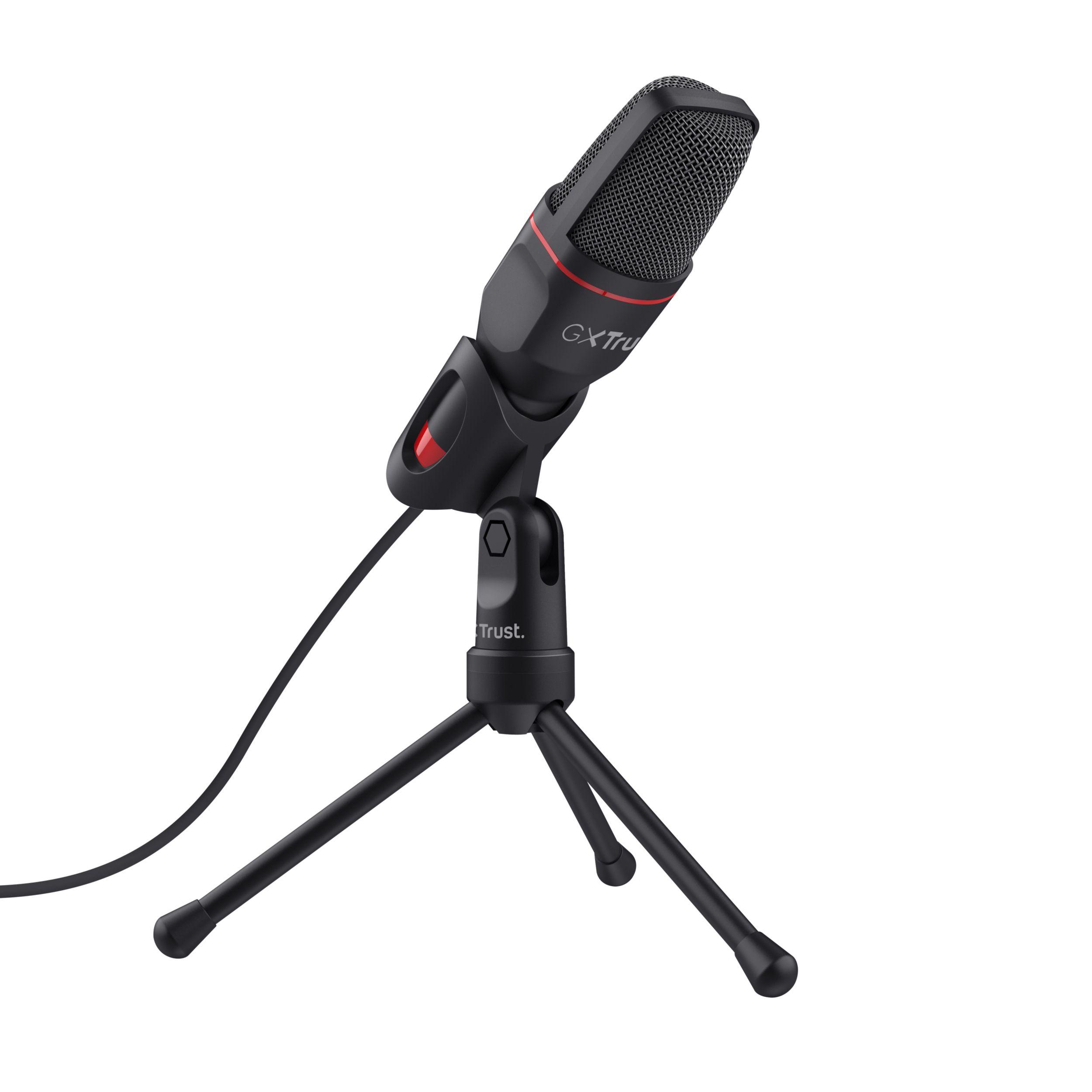 Microfone TRUST GXT 212 Mico (Microfone para PC - Com fios - USB/3.5 mm - Preto e Vermelho) — miniatura 2