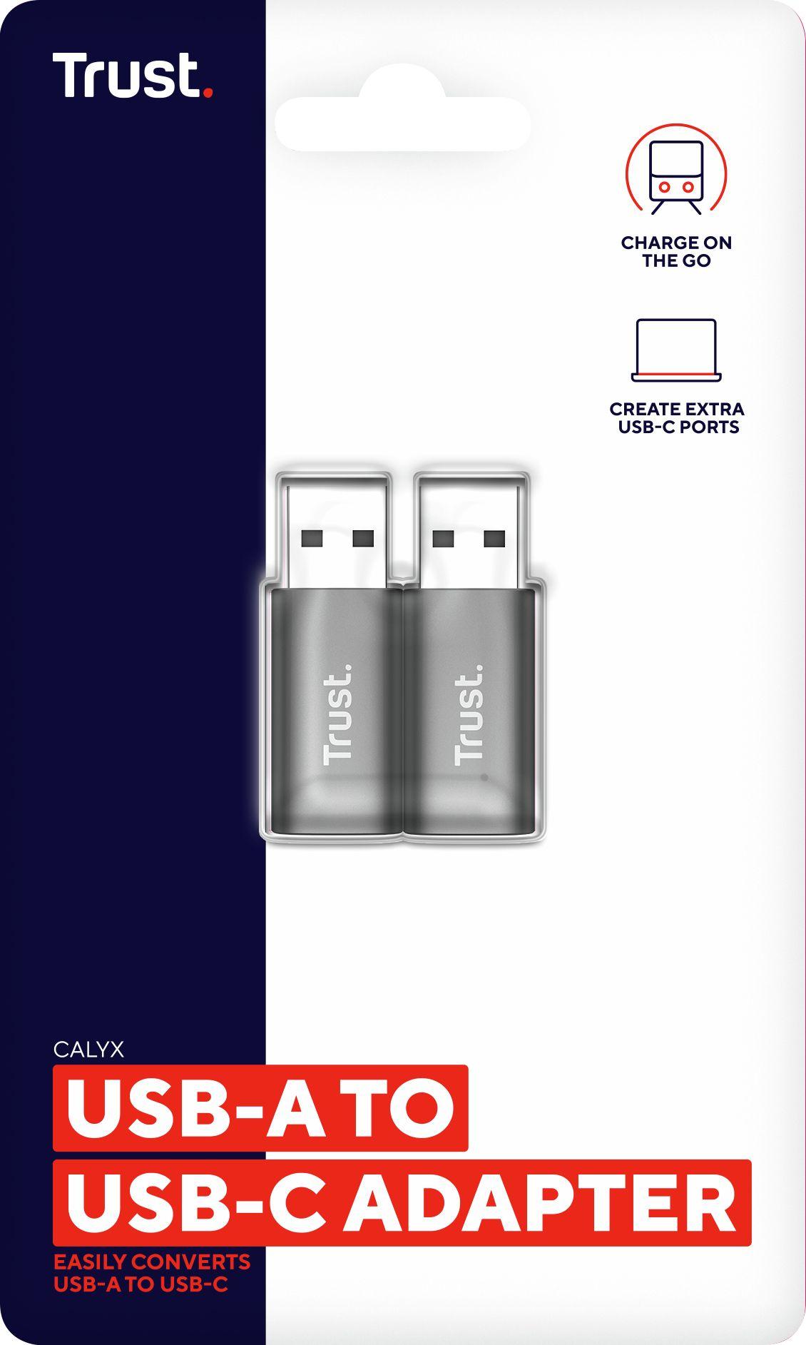 Adaptador USB-A para USB-C TRUST Calyx 25573 (USB Type-A - USB Type-C - Cinzento) — miniatura 6