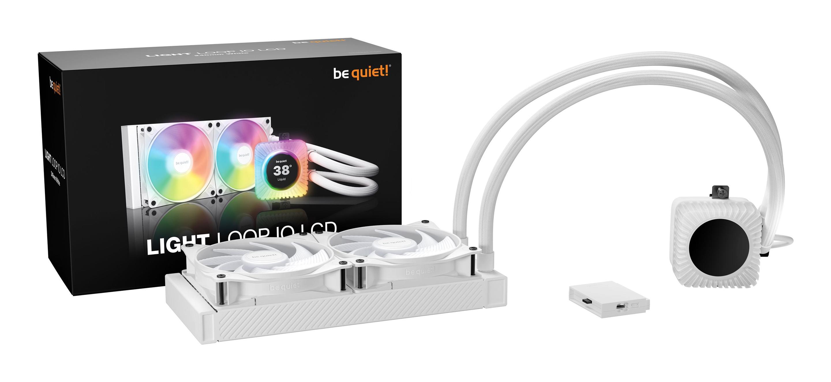 Refrigerador Líquido All-in-One BE QUIET! Light Loop IO LCD 240mm (120 mm - 2 ventoinhas - 2100 RPM - Branco) — miniatura 2
