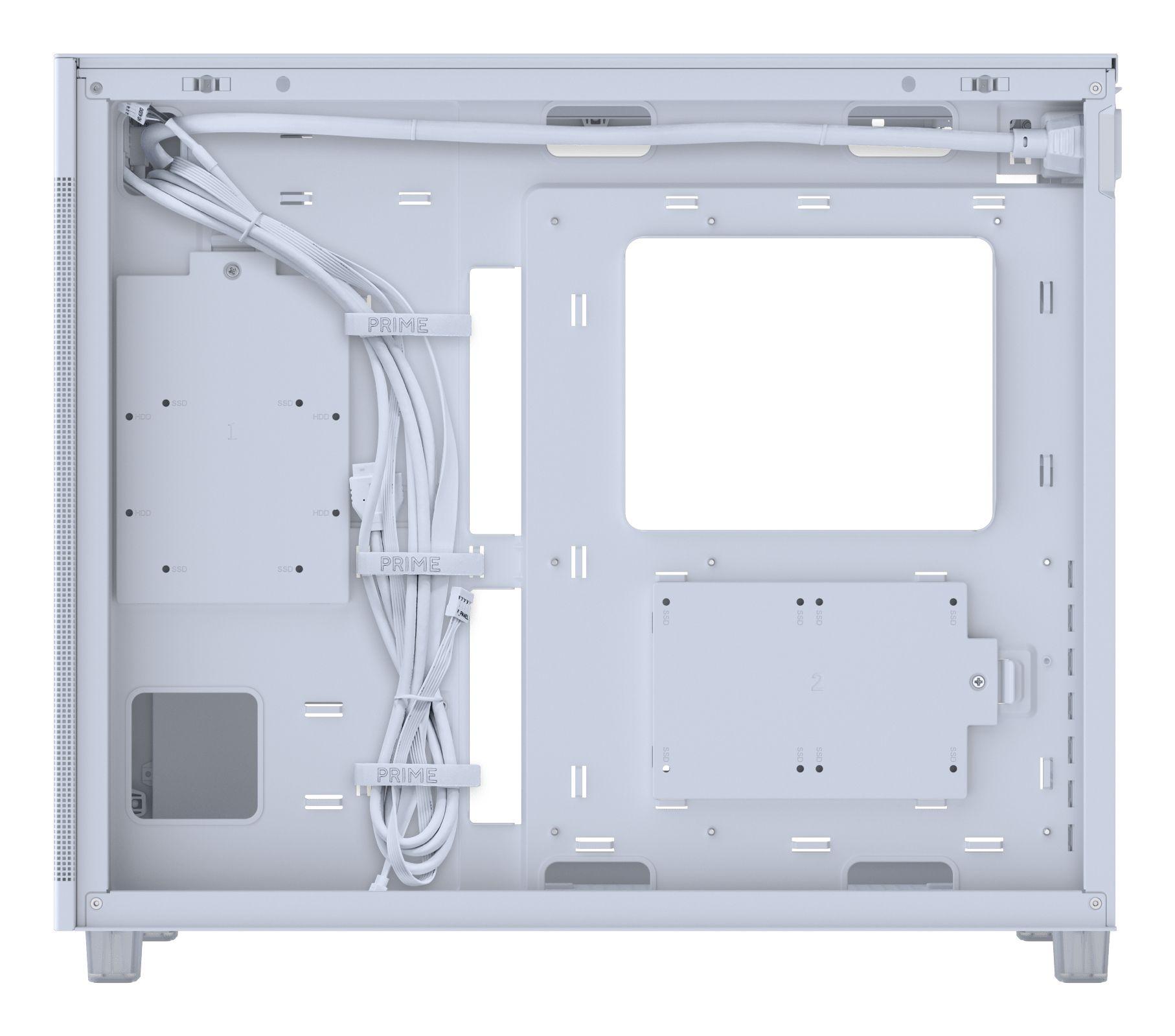 Caixa PC ASUS PRIME AP303 TG (micro ATX, Mini-ITX, ATX - Midi Tower - Metal - Branco) — miniatura 8