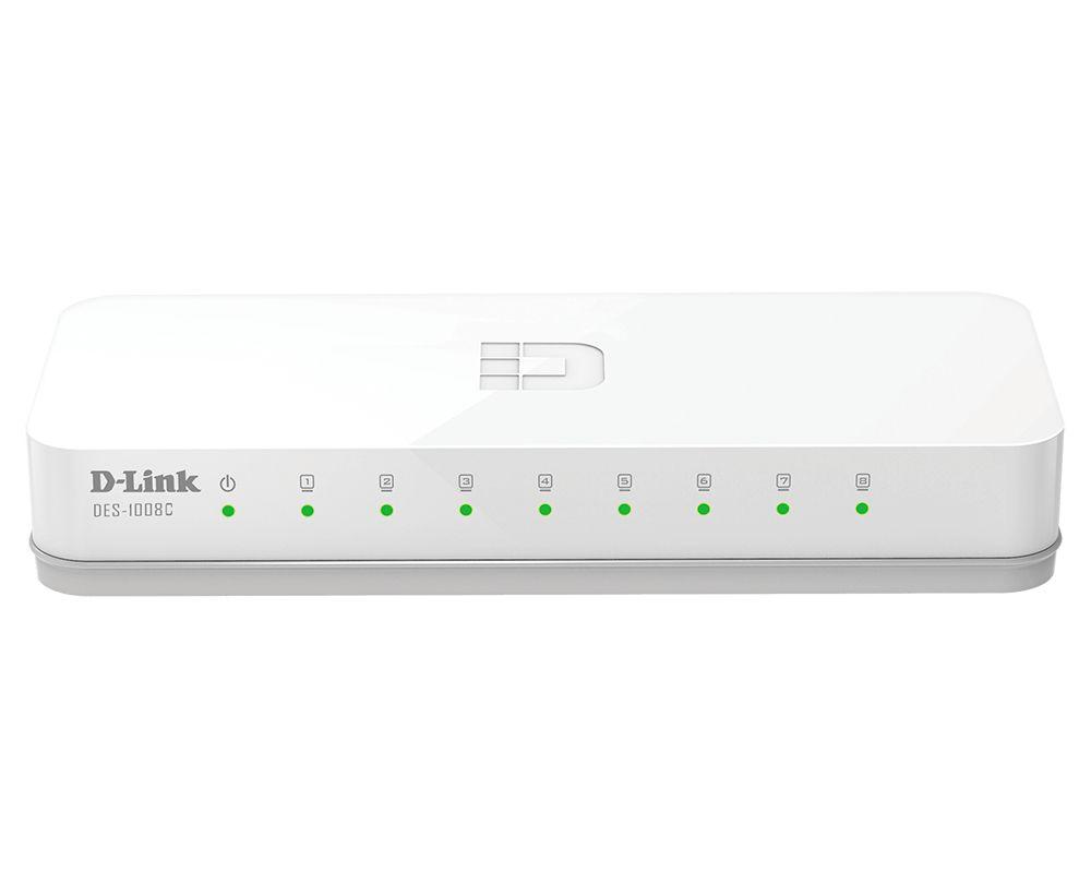 Switch D-LINK DES-1008C/E (Fast Ethernet - 10/100 Mbit/s - 0,093 MB - Branco)