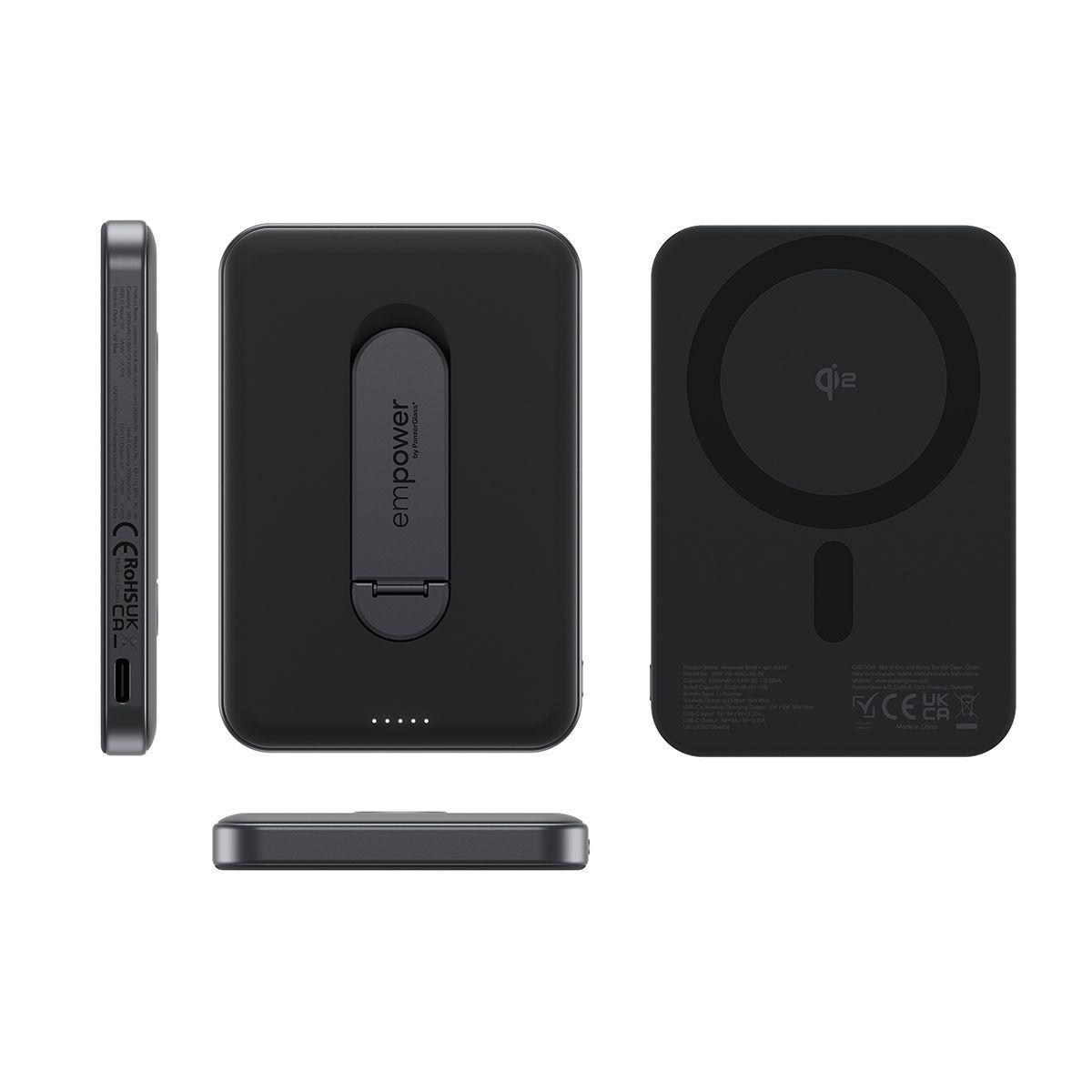 Powerbank PANZERGLASS empower™ Powerbank w. Spin Stand EM23165 (5000 mAh - Preto) — miniatura 5