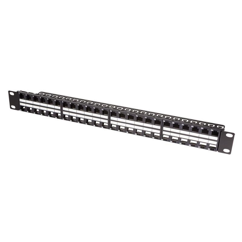 Painel de Patch Keystone LOGILINK NK4045 (14 unidades - Montagem em rack - Preto)