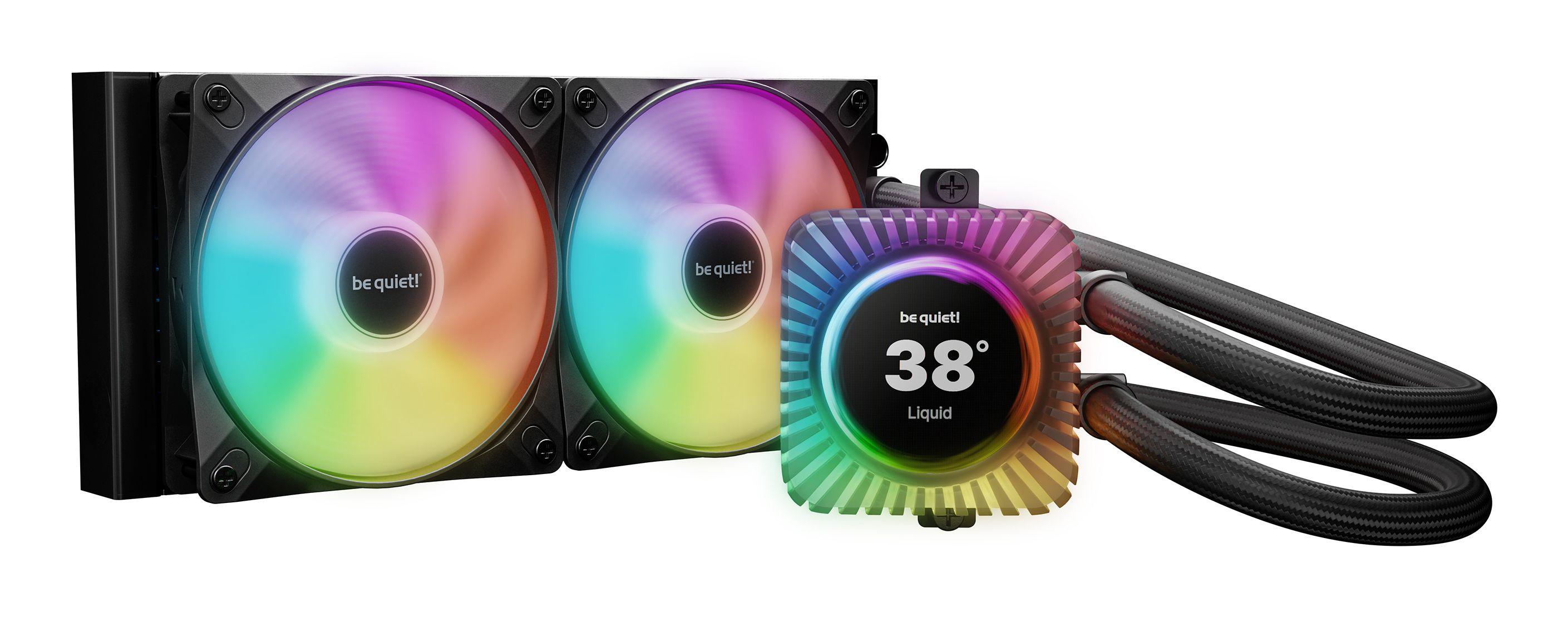 Refrigeração Líquida AIO BE QUIET! LIGHT LOOP IO LCD 240mm (120 mm - 2 ventoinhas - 2100 RPM - Preto)