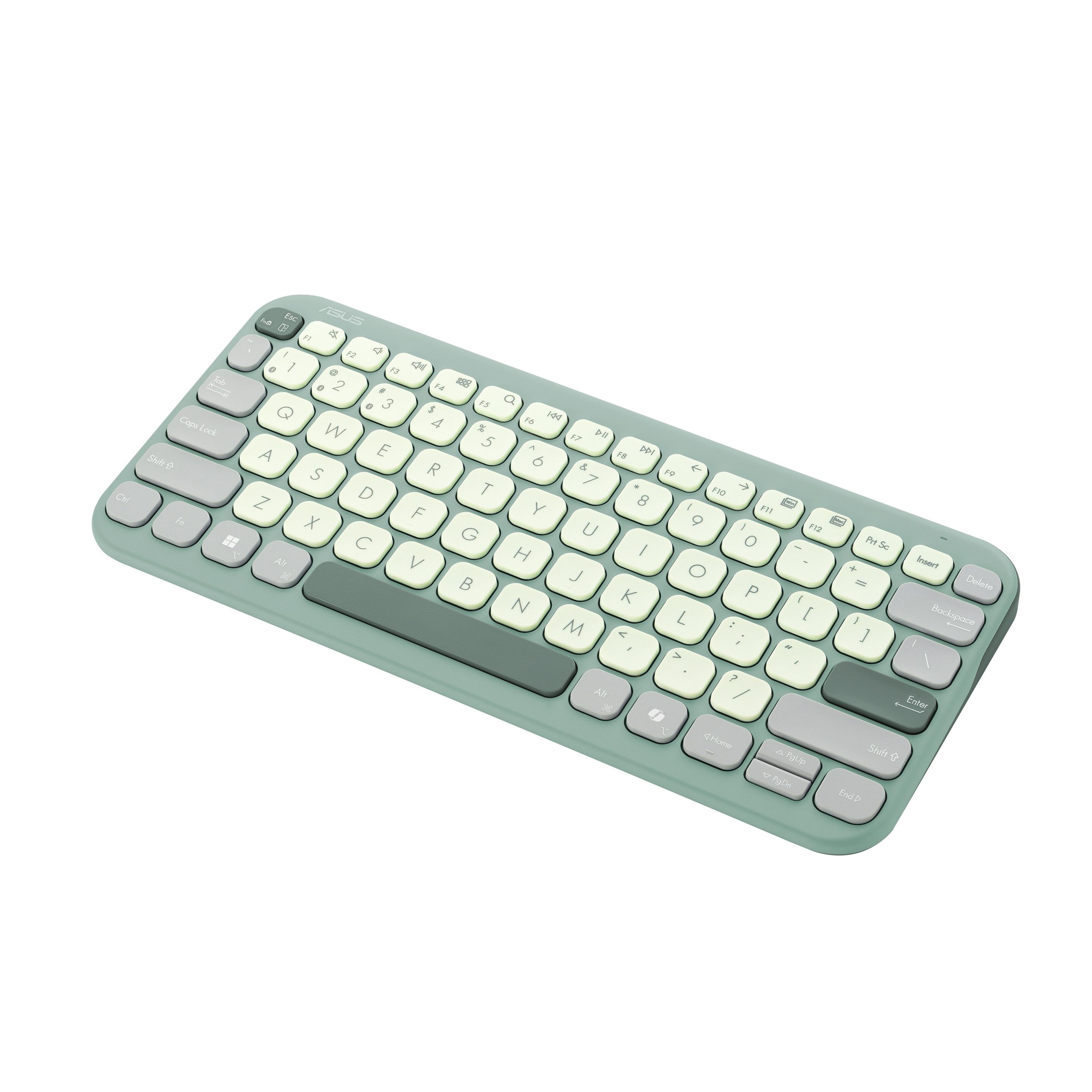 Teclado ASUS Marshmallow KW100 (Espanhol - Teclas de tesoura - 75% - Verde) — miniatura 6