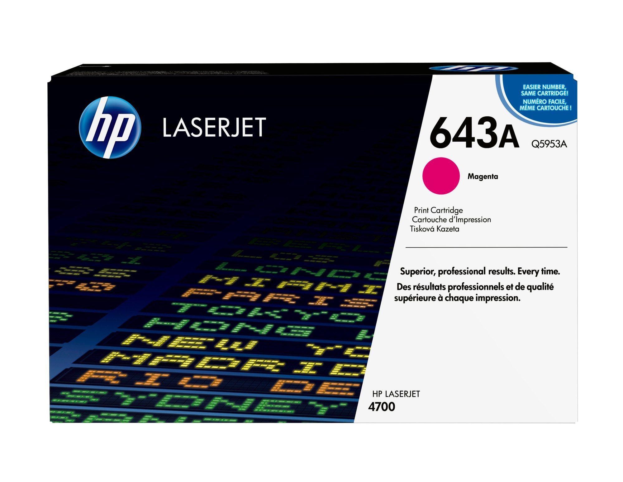 Toner HP 643A Q5953A (10 000 páginas - Magenta)
