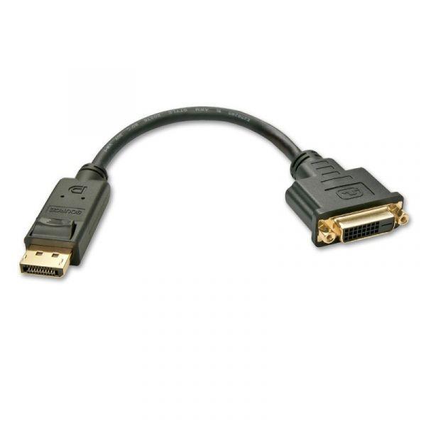 Adaptador de Cabo de Vídeo LINDY 41004 (0,15 m - DisplayPort macho - DVI-D fêmea - Preto), miniatura 3