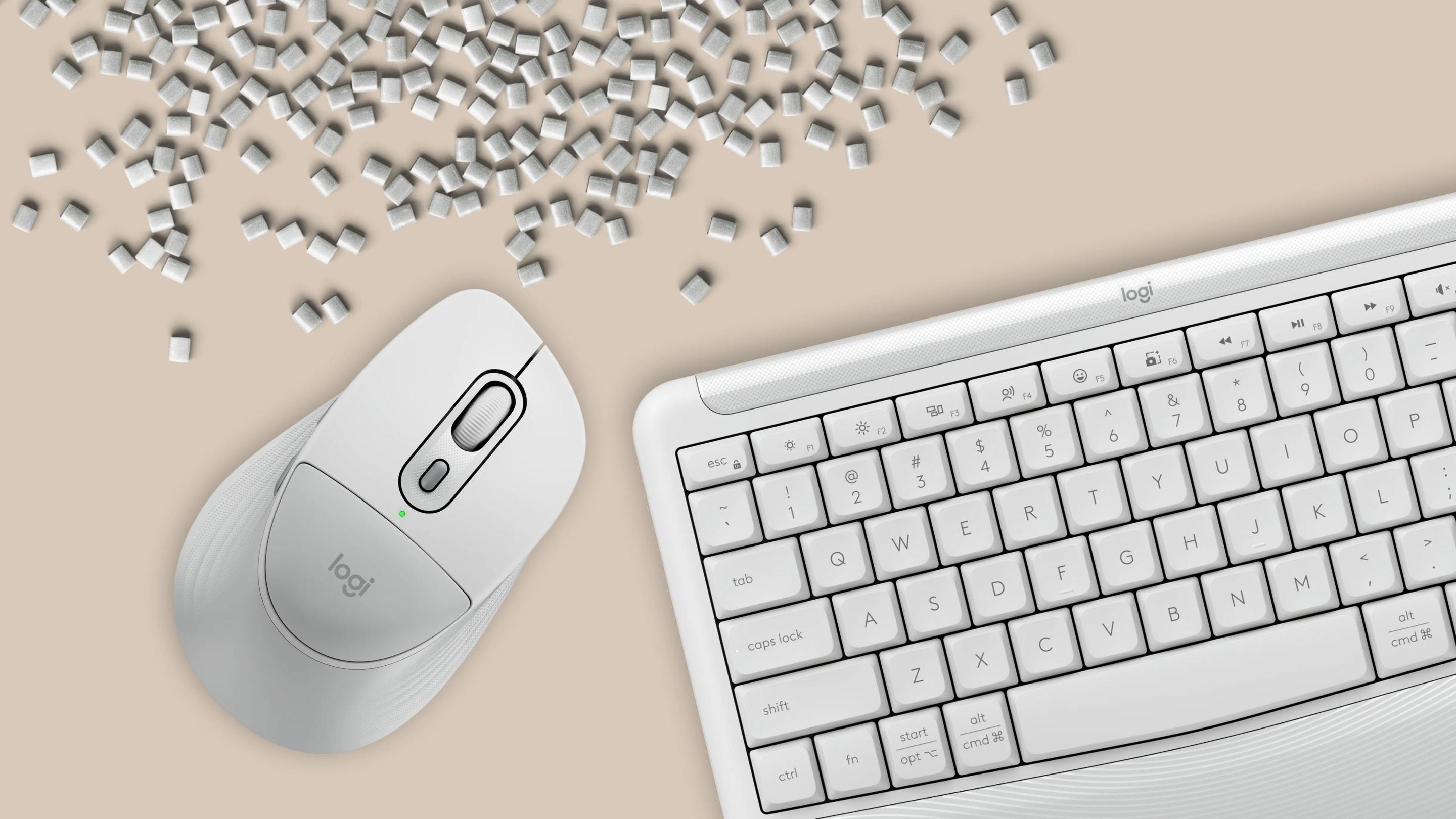Conjunto de Teclado e Rato LOGITECH MK880 Signature Comfort Plus (Alemão - Tamanho completo - RF Wireless + Bluetooth - Branco acinzentado), miniatura 7
