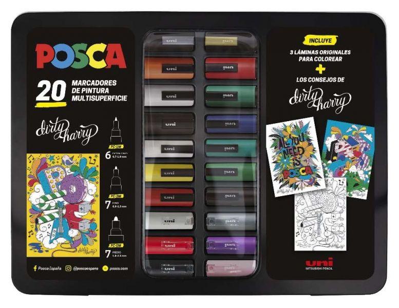 Conjunto de Marcadores de Pintura POSCA Dirty Harry (Cores sortidas)