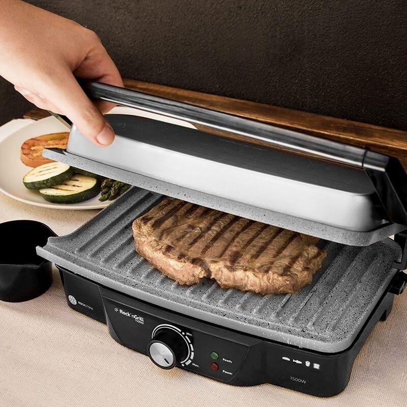 Grelhador de Contacto CECOTEC Rock'n Grill 1500 (Preto e Inox), miniatura 2
