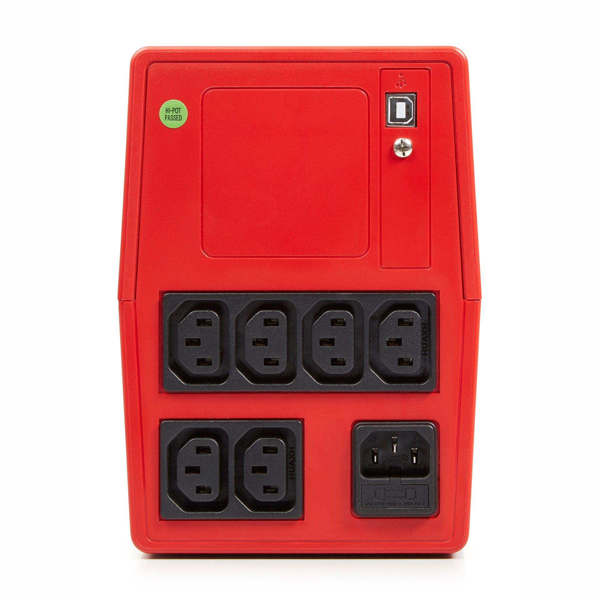 SAI SALICRU SPS 1100 ONE IEC (Windows, Linux, Unix, Mac - IEC C13 - Vermelho e Branco), miniatura 4