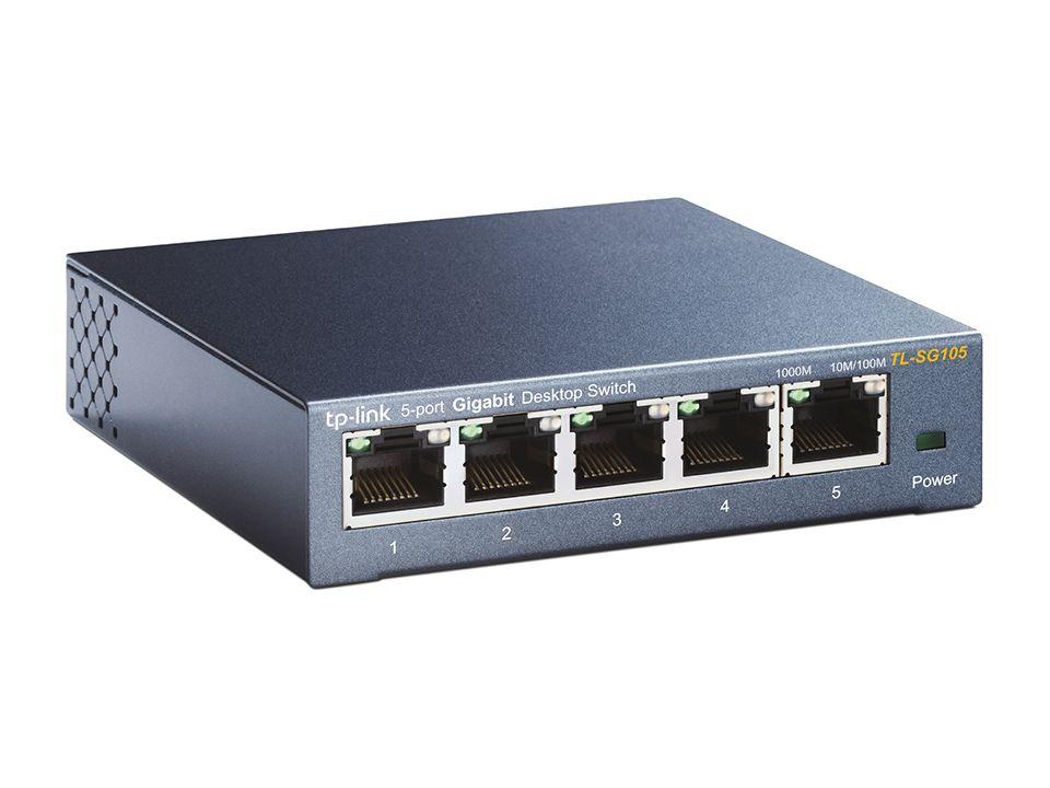Switch TP-LINK TL-SG105 V4 (Gigabit Ethernet - 10/100/1000 Mbps - 1 MB - Preto), miniatura 2