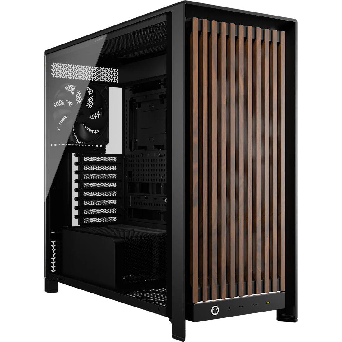 Caixa PC CORSAIR FRAME 5000D Wood RS (ATX, EATX, micro ATX, Mini-ITX - 2.5" - Plástico, Aço, Vidro temperado - Preto/Noz)