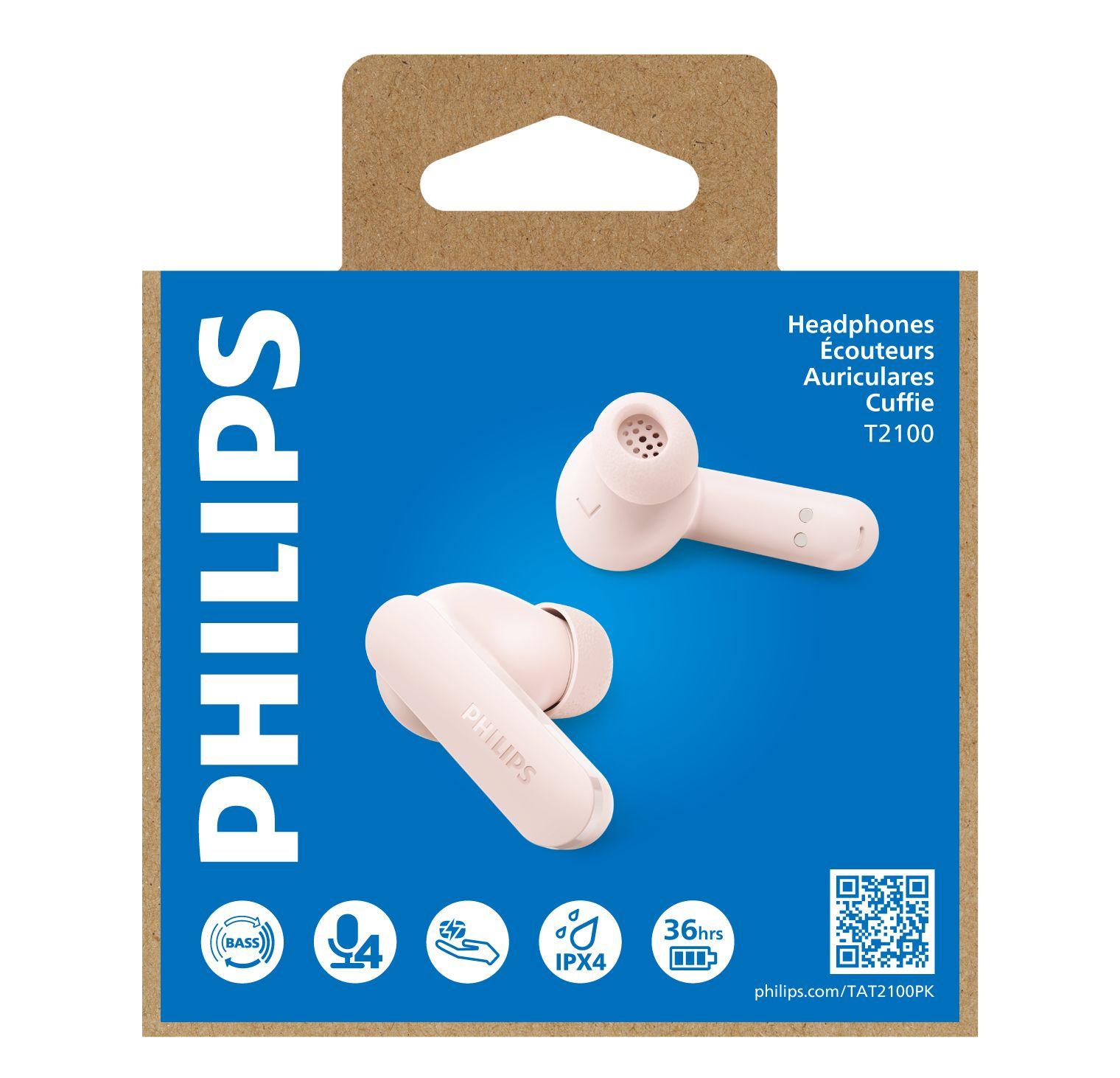 Auscultadores PHILIPS TAT2100PK/00 (8 h - Rosa), miniatura 3