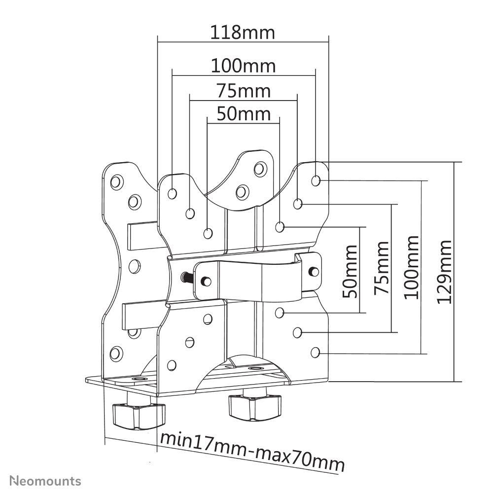 Suporte de CPU NEOMOUNTS NM-TC100BLACK (Preto), miniatura 12