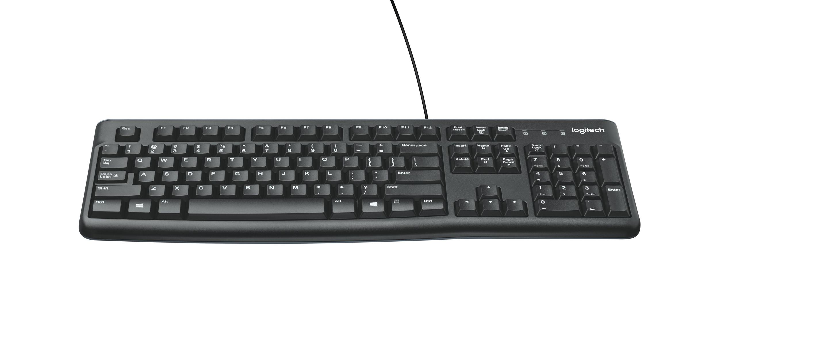 Teclado LOGITECH K120 (Estados Unidos - Tamanho completo - USB - Preto), miniatura 2