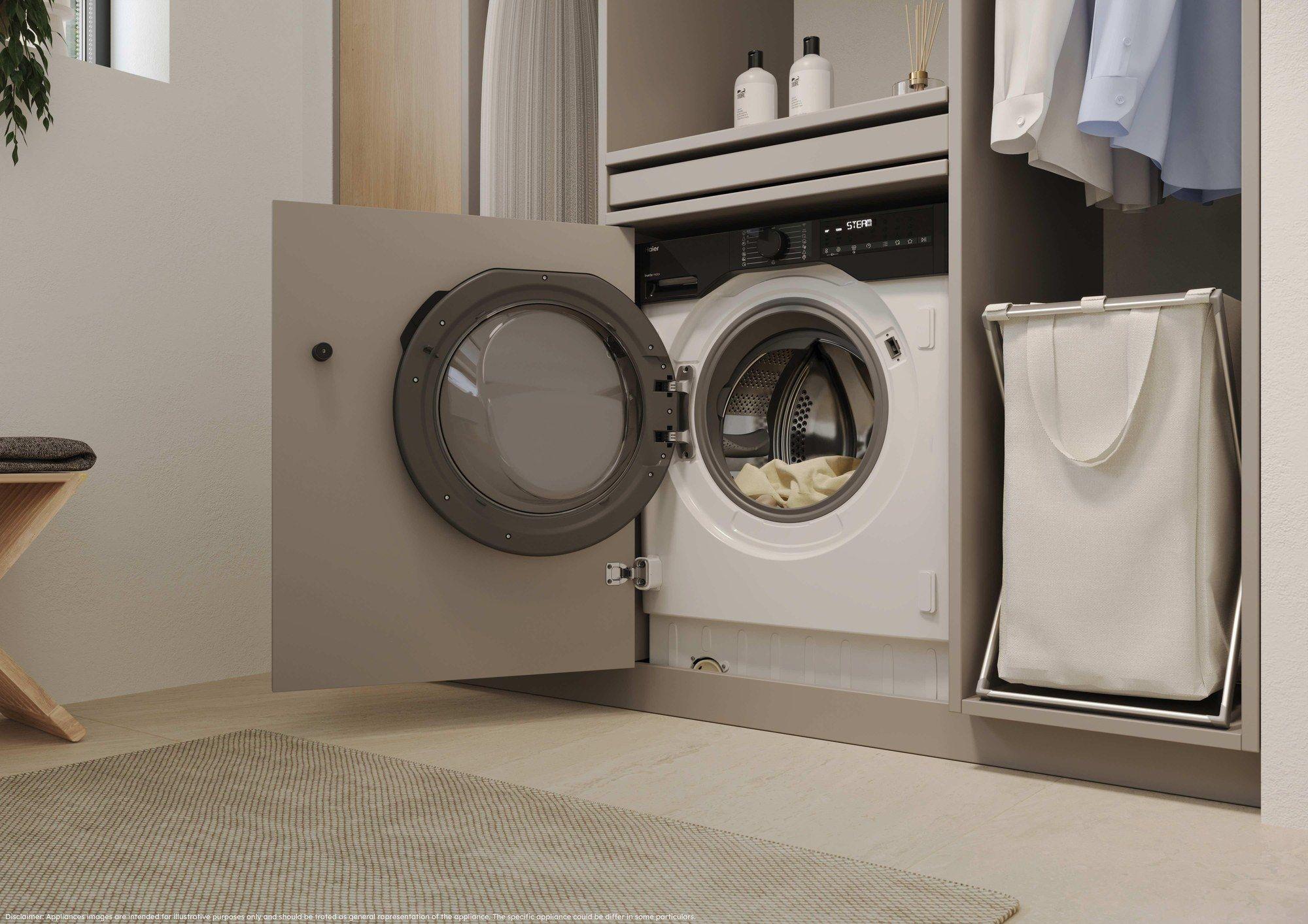 Máquina de Lavar e Secar Roupa de Encastre HAIER BHA6SD696M6DB9S (B - 9 kg - 6 kg - Branco), miniatura 5