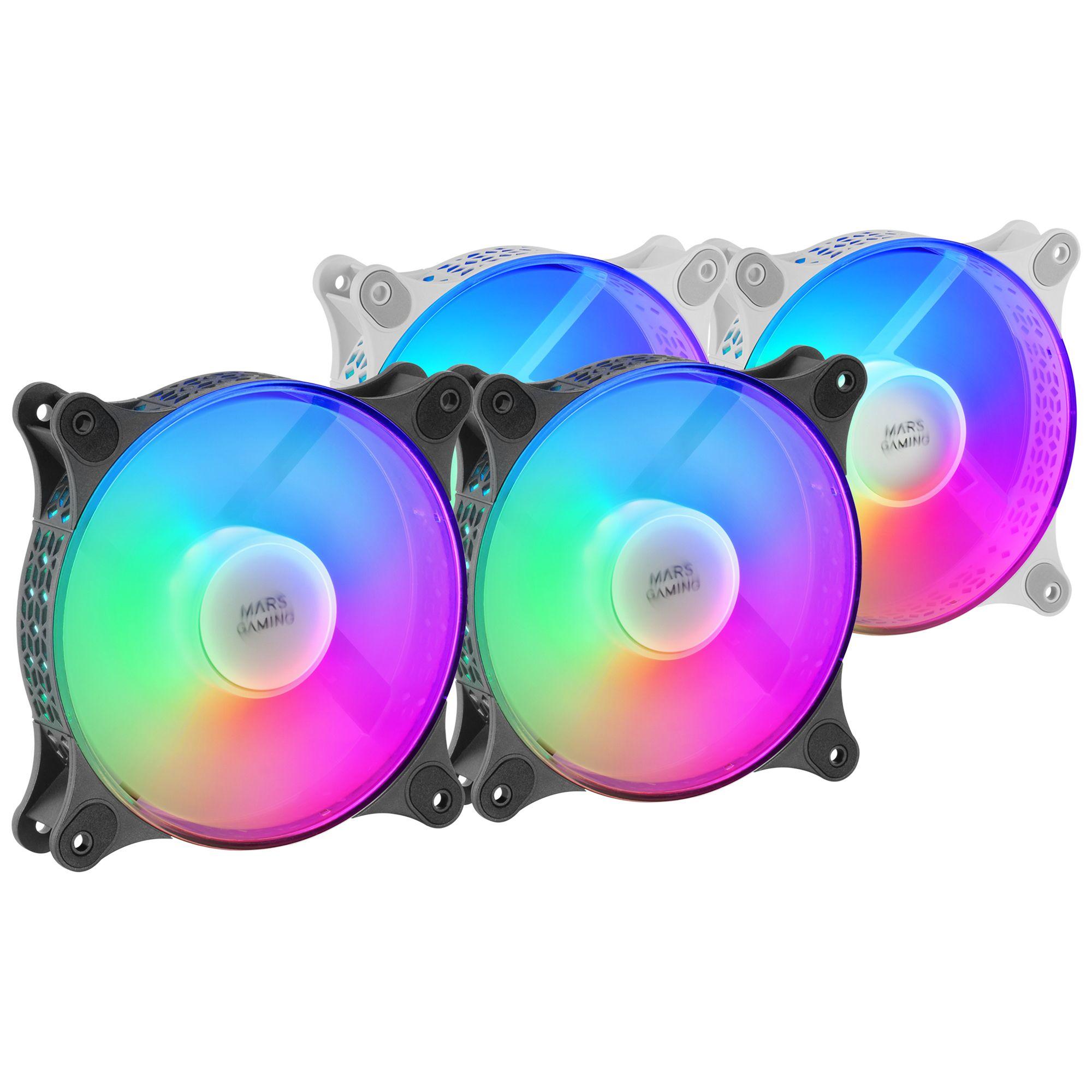 Kit de Ventoinhas MARS GAMING MF-DUO (4 W - Preto), miniatura 6