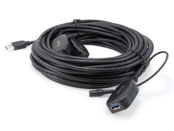 Cabo de Extensão USB Ativo EQUIP 133348 (15 m - USB-A macho, em linha reta - USB-A fêmea, em linha reta - Preto)