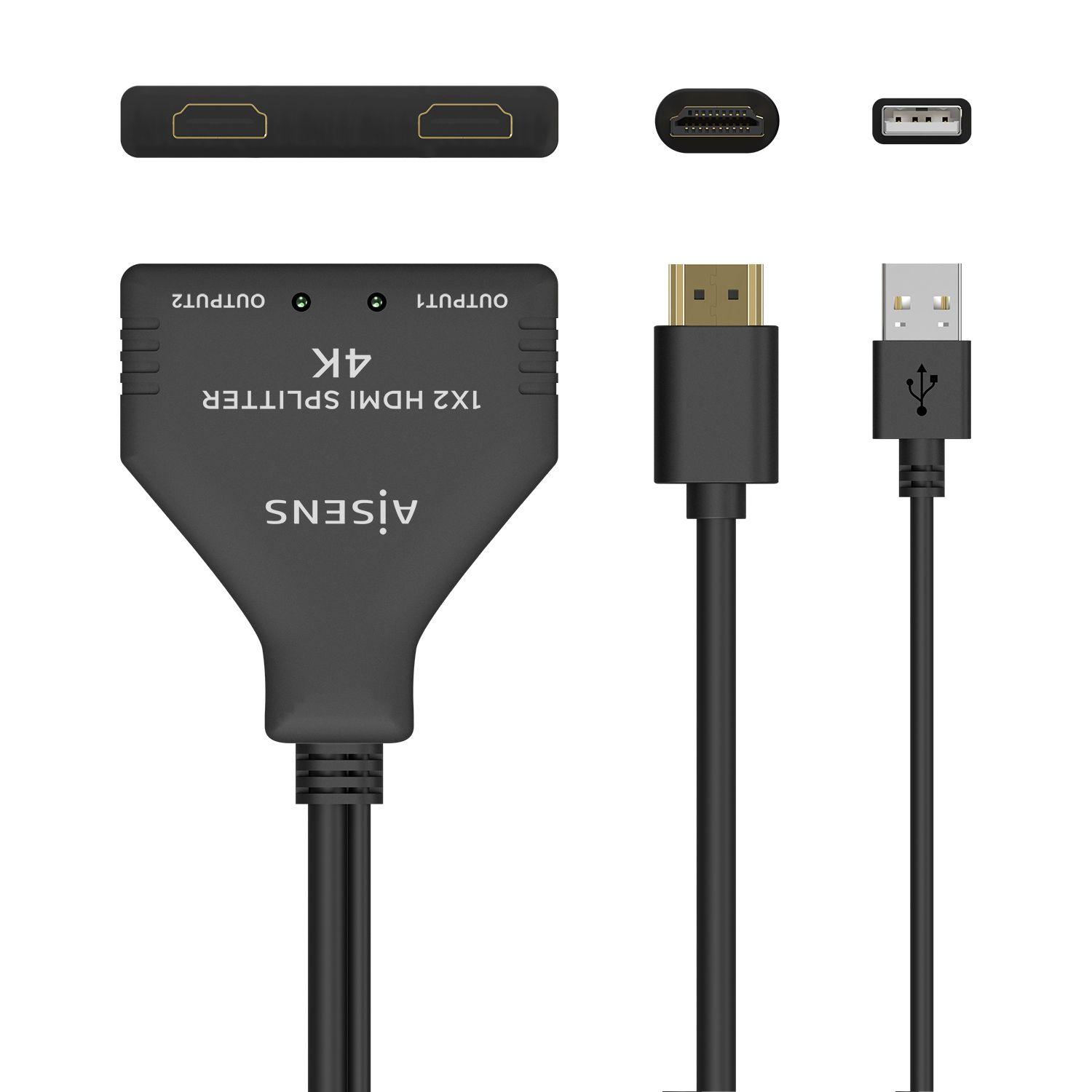 Duplicador HDMI AISENS A123-0654 (0,3 m - 30 Hz - Preto), miniatura 5